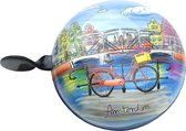 Fietsbel - 8 cm - Amsterdam - fietsbel ding dong - bel fiets - Holland souvenir - Hollandse cadeautjes