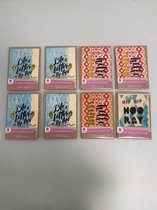 Cadeaukaarten van hout met leuke tekst en opdruk (divers) - set van 8 stuks met envelop