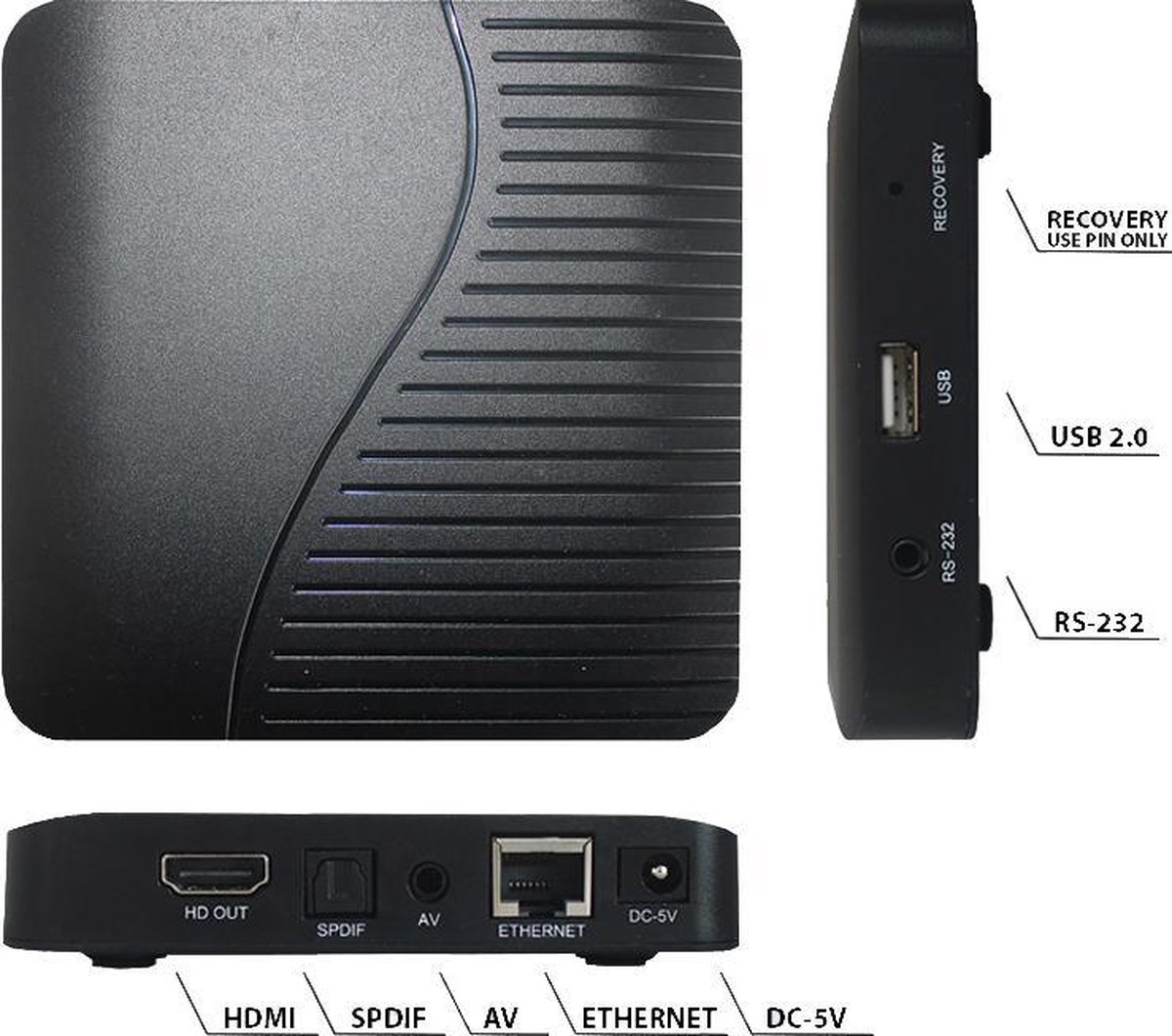 Z-Tron WL Linux IPTV Set Top Box - avec prise en charge wifi m3u