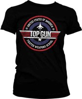 Top Gun Dames Tshirt -M- Fighter Weapons School Zwart