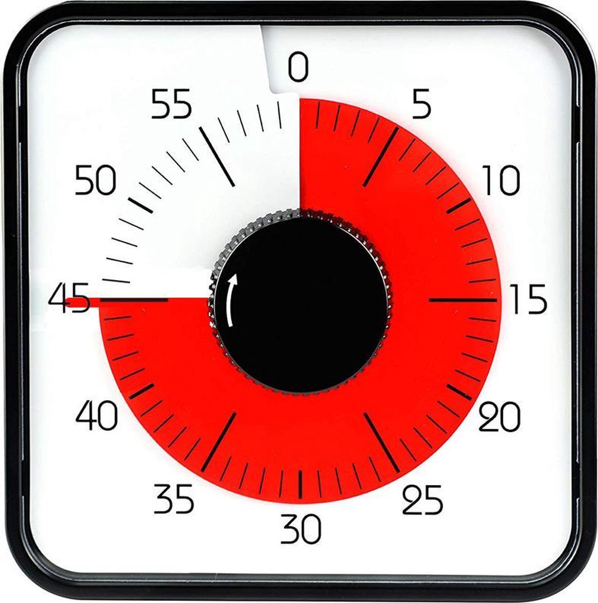 Leerklok Zwart 19x19 cm Hoogwaardige Leerklok voor Kinderen