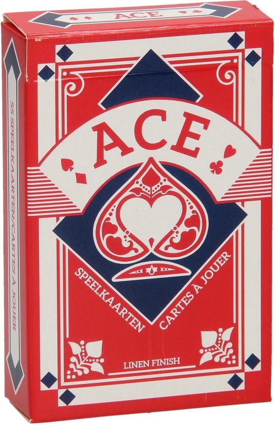 Thumbnail van een extra afbeelding van het spel Ace Speelkaarten Bridge Karton Blauw 55-delig