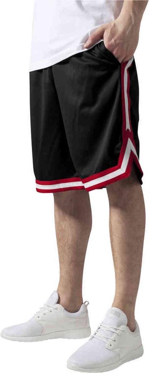 Urban Classics Stripes Mesh Heren Shorts – XXL Zwart