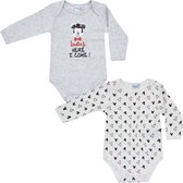 Disney baby 2-pack romper Mickey Mouse, maat 74