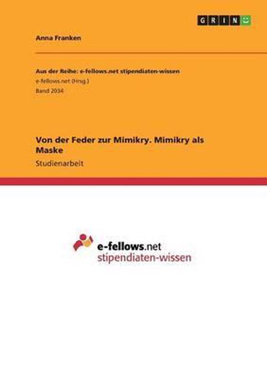 Von der Feder zur Mimikry. Mimikry als Maske - cover