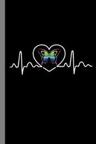 Butterfly Heartbeat: Entomology Gift For Bug Collectors (6''x9'') Dot Grid Notebook To Write In