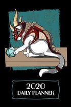 2020 Daily Planner: D20 Cat in Dragon Armor, Personal Daily Planner Organizer