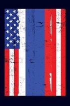 Russian American Flag Notebook: 6x9 college lined notebook to write in with the flags of Russia and the United States