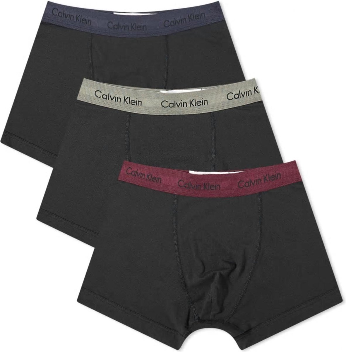 Calvin Klein Trunks (3-pack), rood - wit en blauw - Gratis bezorgd