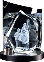 3D Foto in glas Diamond XL met lichtsokkel de luxe *AANBIEDING*