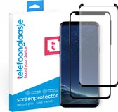 Protecteur d'écran en verre Samsung Galaxy S8 Case Friendly (NOIR) | Verre trempé | Verre trempé (+ OUTIL D'INSTALLATION)