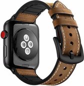 Geschikt voor Apple Watch bandje 38 / 40 / 41 mm - Series 1 2 3 4 5 6 7 SE - Smartwatch iWatch horloge band - 38mm 40mm 41mm - Fungus - Siliconen - Bruin
