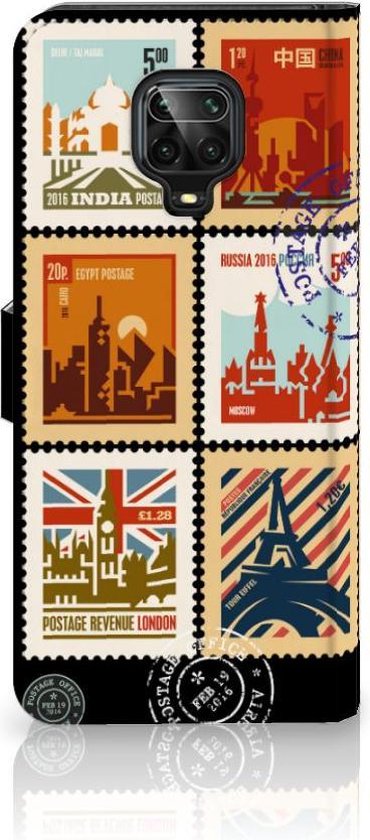 Portefeuille Xiaomi Redmi Note 9 Pro | Note 9S Cuir PU Portefeuille Livre Timbres