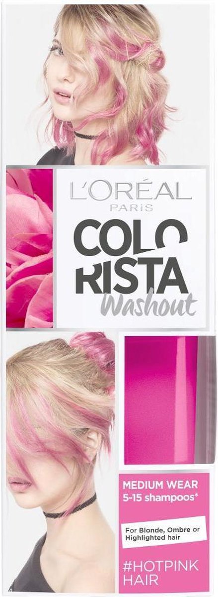 verteren seksueel Van streek L'Oréal Paris Colorista Washout - Hotpink - 1-2 weken Haarkleuring | bol.com