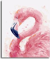 Eagle® Schilderen op Nummer Volwassenen - Flamingo - Gespannen op Houten Frame - 50x40cm