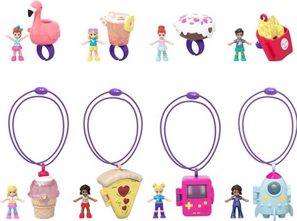 Polly Pocket Coffret Sac à Main Ourson Surprises, thème soirée