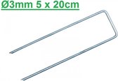 50 M² mollengaas 60 g/m²(2MX25M dubbelgevouwen) + 50 gronddoekpennen - mollennetten - mollennet