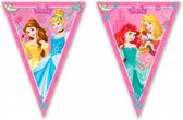 Set van 2x stuks Disney prinses vlaggenlijnen 2,3 meter - Feestartikelen en kinder verjaardag slingers versieringen