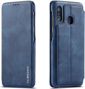 LC.IMEEKE Samsung Galaxy A20e Portemonnee Hoesje Kunstleer Blauw