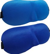 3D Slaapmaskers Blauw & Licht Blauw - Thuis – Slaapmasker - Verduisterend - Onderweg - Vliegtuig - Festival - Slaapcomfort - oDaani