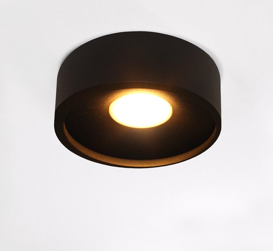 Plafondlamp Orlando Zwart - Ø14cm - LED 10W 2700K 1000lm - IP20 - Dimbaar >  spots... | bol