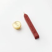 Wax seal | zegel set | roos | met wijn rode wax