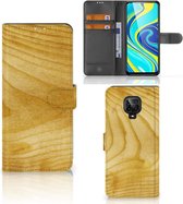 GSM Hoesje Xiaomi Redmi Note 9 Pro | Note 9S Wallet Book Case Licht Hout