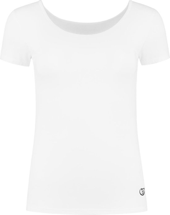 2-pack B.Bocelli Shirt - Dames - ronde hals - korte mouw - wit - maat XL
