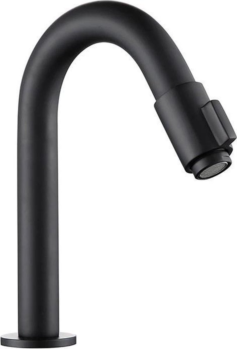 Blackline TS Premium zwarte fonteinkraan- Toiletkraan-Badkamerkraan- Opbouw -Mat zwart