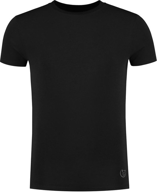 2-pack B.Bocelli Shirt - Heren - ronde hals - korte mouw - zwart - maat L