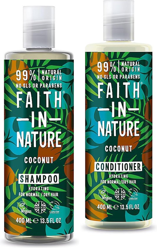 Faith in Nature Biologische Ecologische VEGAN Shampoo & Conditioner Coconut