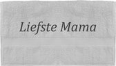 Handdoek - Liefste Mama - 100x50cm - Wit - Moederdag