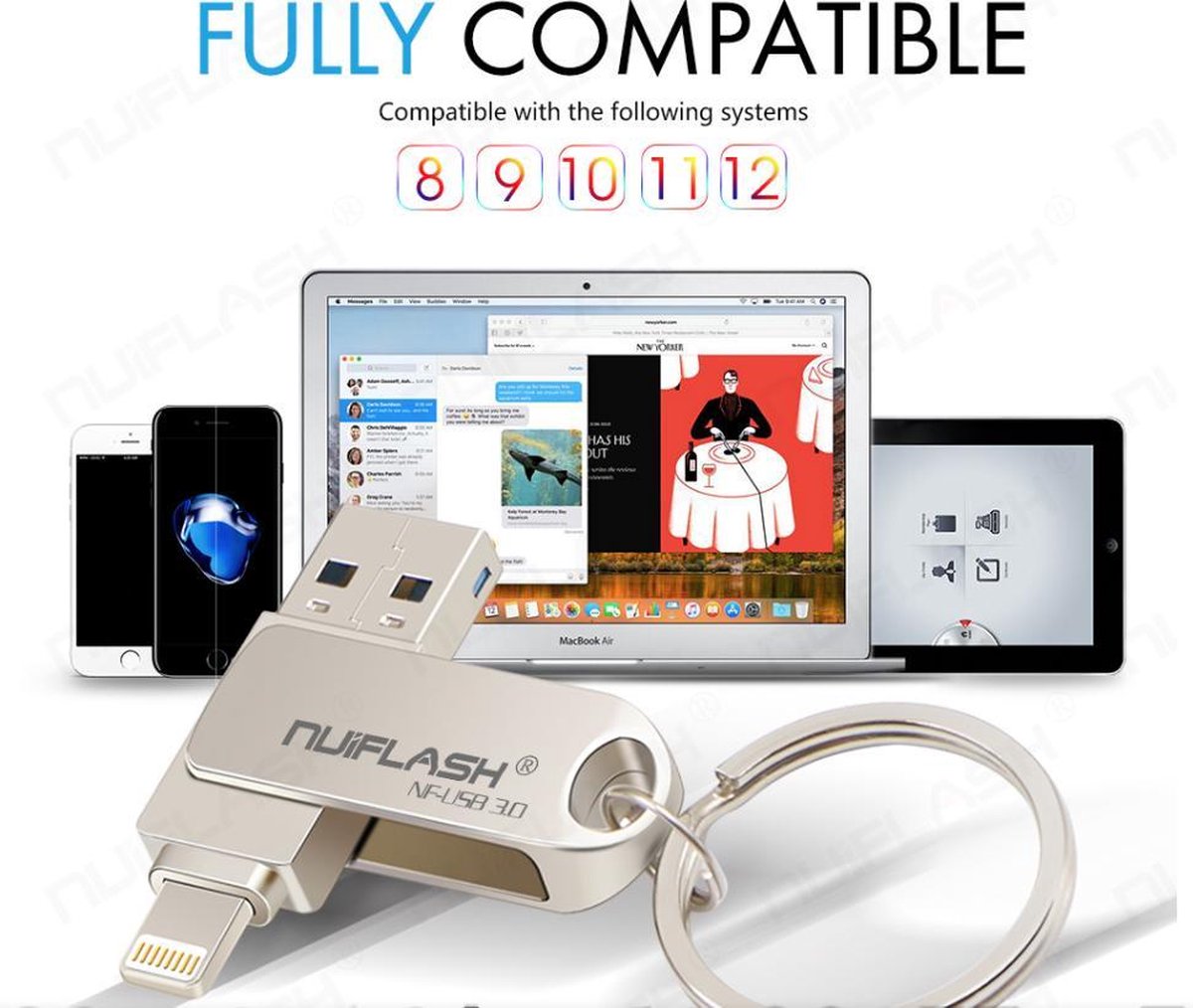 DrPhone Flash Clé Drive C 4 en 1 - Clé USB 512 Go - Clé USB - OTG