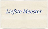 Handdoek - Liefste Meester - 100x50cm - Creme