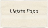 Handdoek - Liefste Papa - 100x50cm - Creme