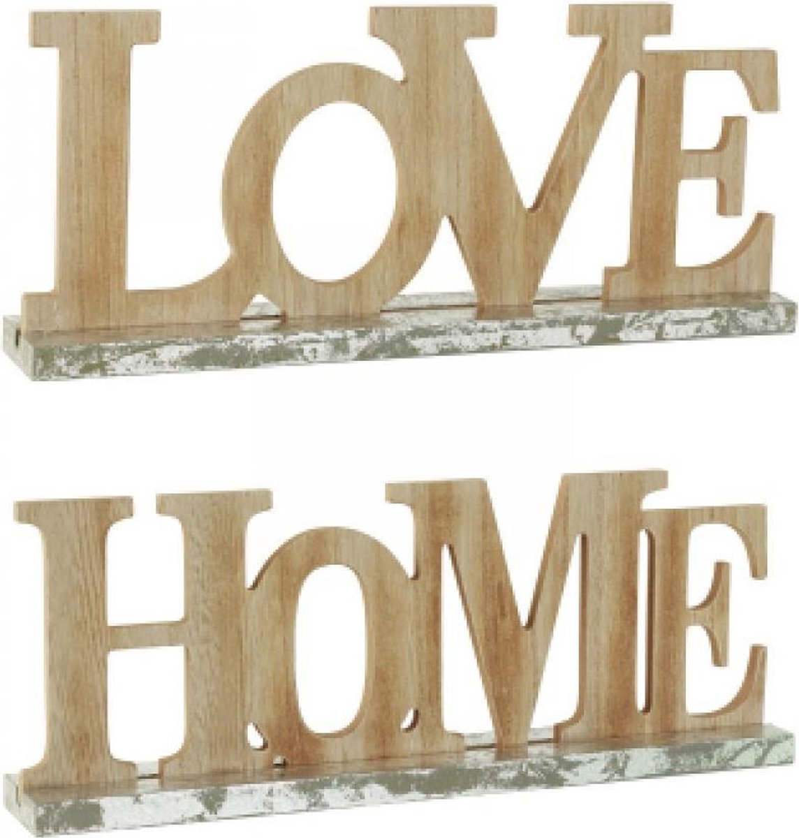 beu monteren Snel Decoratieve Letters - Hout - HOME & lOVE - set van 2 @B-HOME | bol.com