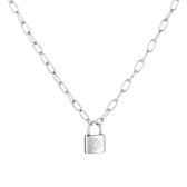 Ketting met slotje zilver