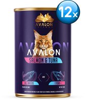 Avalon Cat Saumon & Thon - Nourriture pour Chats - 12 x 410g
