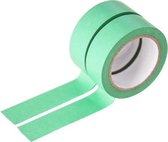 Moodadventures | Washi Tape | Set van 2 Rollen Washi Tape Mintgroen | 10 meter per rol