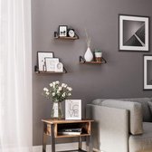 Trend24 - Zwevende planken - Muur planken - Vintage / Industrieel - Rustiek Bruin (Set van drie)