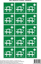 Pictogram sticker E027 Medische noodtas - 50x50mm 15 stickers op 1 vel