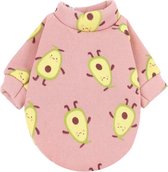 Trui voor honden - Roze trui voor hondjes - Avocado's  - Maat S