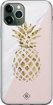 iPhone 11 Pro hoesje siliconen - Ananas | Apple iPhone 11 Pro case | TPU backcover transparant