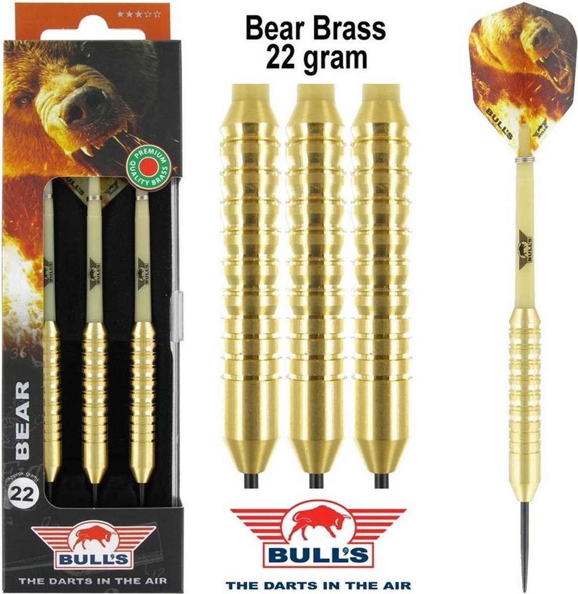 Bull's Bear Brass 22 gram - Dartpijlen