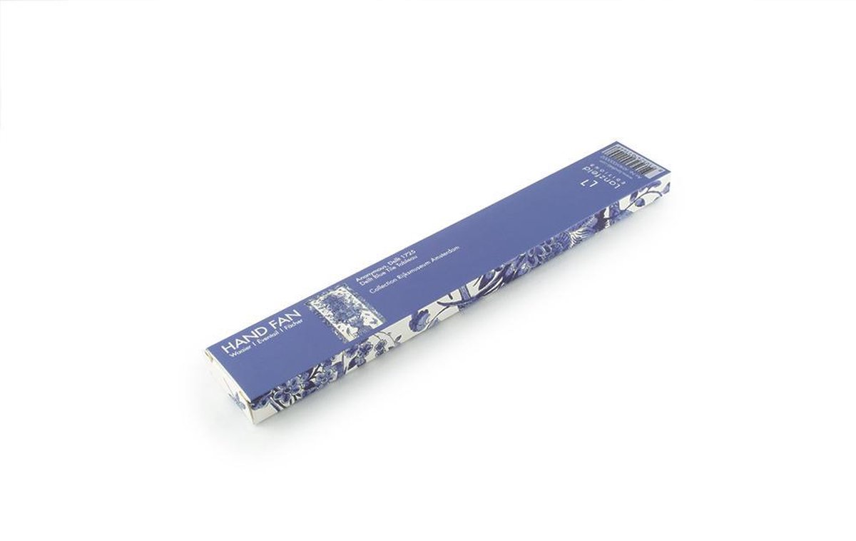 Lanzfeld - Waaier - Handwaaier - Bamboe - Delfts Blauw Motief — afbeelding 6