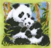 Borduurpakket Knoopkussen Panda's