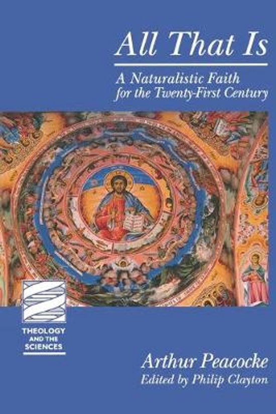 Boek 'All That Is: A Naturalistic Faith for the Twenty-First Century' met op de kaft een fresco van Christus omringd door engelen en heiligen.