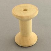 houten spoelen (leeg) voor lint of draad, beige, 30 x 20mm, gat 6mm, 180 stuks