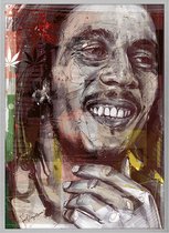 Poster - Bob Marley Painting - 71 X 51 Cm - Multicolor