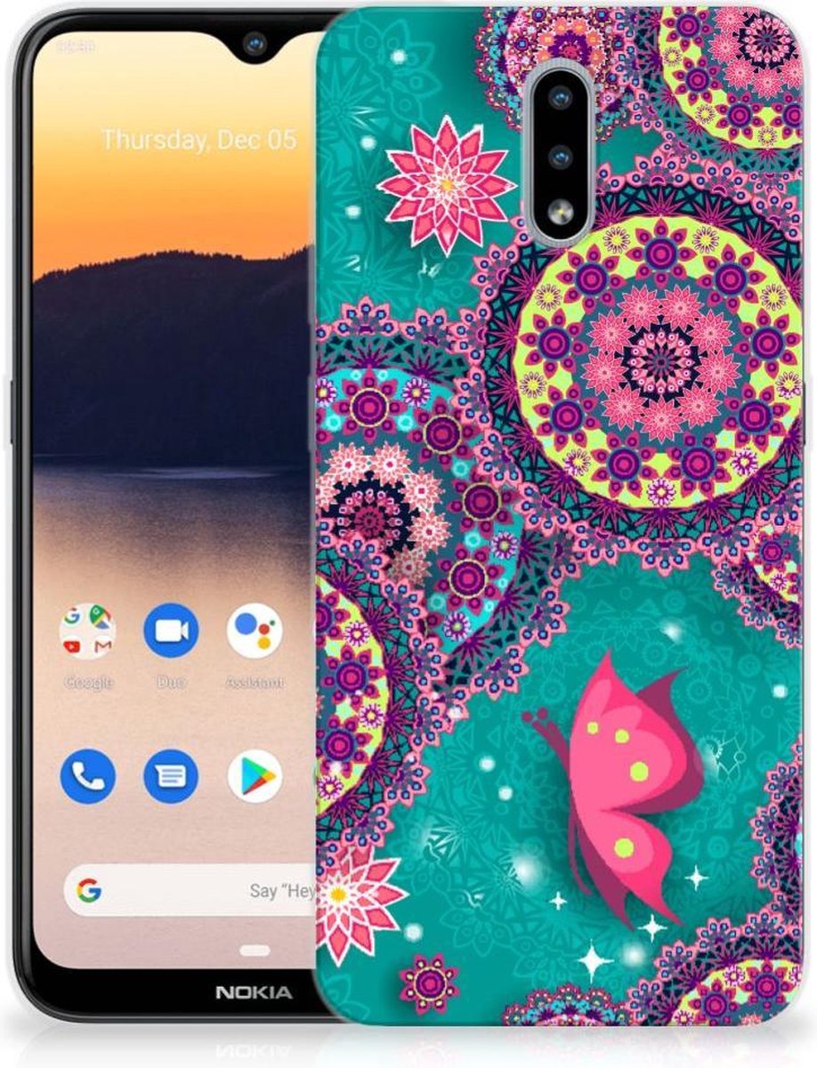 Nokia 2.3 Hoesje maken Cirkels en Vlinders